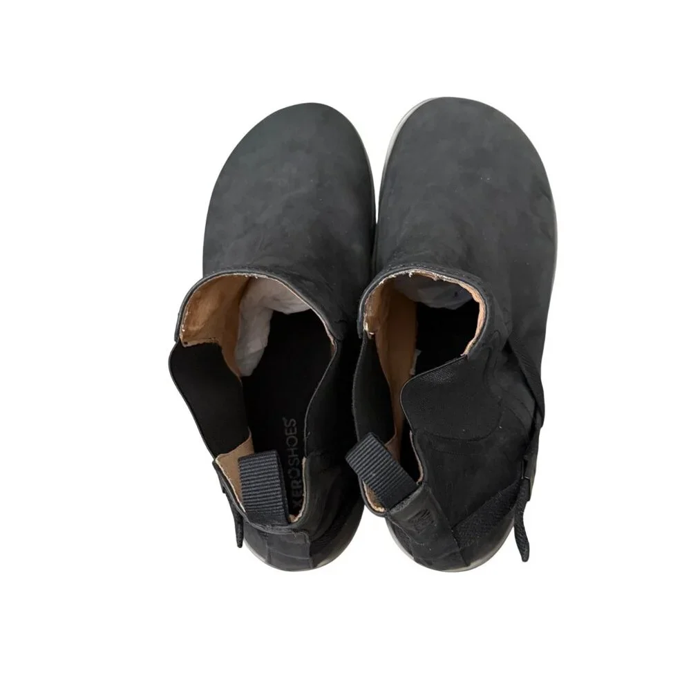 Xero Black Nubuck Leather Melbourne Chelsea Slip On Boot Mens Size 12